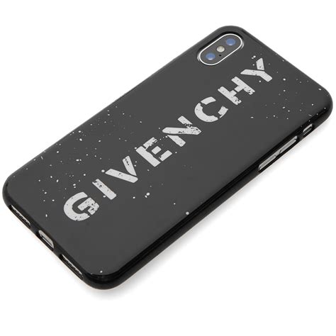 Givenchy Logo Print Iphone X Case In Black/white 